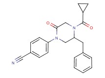 4-[5-benzyl-4-(cyclopropylcarbonyl)-2-oxo-1-piperazinyl]benzonitrile