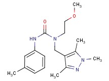 N-(2-methoxyethyl)-N'-(3-methylphenyl)-N-[(1,3,5-trimethyl-1H-pyrazol-4-yl)methyl]urea