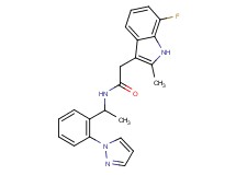 2-(7-fluoro-2-methyl-1H-indol-3-yl)-N-{1-[2-(1H-pyrazol-1-yl)phenyl]ethyl}acetamide