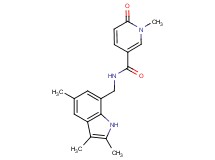 1-methyl-6-oxo-N-[(2,3,5-trimethyl-1H-indol-7-yl)methyl]-1,6-dihydropyridine-3-carboxamide