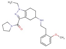 1-ethyl-N-[2-(2-methoxyphenyl)ethyl]-3-(1-pyrrolidinylcarbonyl)-4,5,6,7-tetrahydro-1H-indazol-5-amine