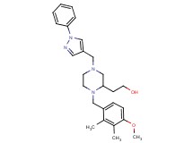 2-{1-(4-methoxy-2,3-dimethylbenzyl)-4-[(1-phenyl-1H-pyrazol-4-yl)methyl]-2-piperazinyl}ethanol
