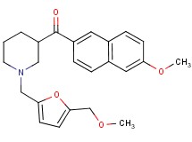 (1-{[5-(methoxymethyl)-2-furyl]methyl}-3-piperidinyl)(6-methoxy-2-naphthyl)methanone
