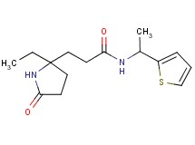 3-(2-ethyl-5-oxo-2-pyrrolidinyl)-N-[1-(2-thienyl)ethyl]propanamide