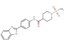N-[4-(1,3-benzoxazol-2-yl)phenyl]-1-(methylsulfonyl)piperidine-4-carboxamide