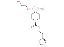 (1R*,3S*)-3-(2-hydroxyethoxy)-7-[4-(2-thienyl)butanoyl]-7-azaspiro[3.5]nonan-1-ol