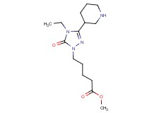 methyl 5-(4-ethyl-5-oxo-3-piperidin-3-yl-4,5-dihydro-1H-1,2,4-triazol-1-yl)pentanoate