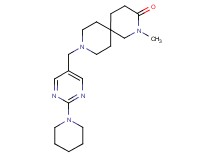 2-methyl-9-[(2-piperidin-1-ylpyrimidin-5-yl)methyl]-2,9-diazaspiro[5.5]undecan-3-one