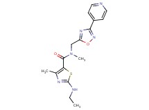 2-(ethylamino)-N,4-dimethyl-N-{[3-(4-pyridinyl)-1,2,4-oxadiazol-5-yl]methyl}-1,3-thiazole-5-carboxamide