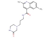 2,6-dimethyl-N-[3-(3-oxo-1-piperazinyl)propyl]-4-quinolinecarboxamide