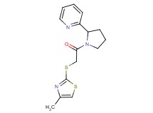 2-(1-{[(4-methyl-1,3-thiazol-2-yl)thio]acetyl}pyrrolidin-2-yl)pyridine