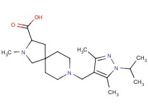 8-[(1-isopropyl-3,5-dimethyl-1H-pyrazol-4-yl)methyl]-2-methyl-2,8-diazaspiro[4.5]decane-3-carboxylic acid