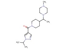 1-(1-{1-[(1-isopropyl-1H-pyrazol-4-yl)carbonyl]-4-piperidinyl}ethyl)-4-methylpiperazine