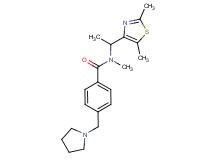 N-[1-(2,5-dimethyl-1,3-thiazol-4-yl)ethyl]-N-methyl-4-(1-pyrrolidinylmethyl)benzamide