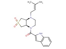 (4aS*,7aR*)-1-(1H-indol-2-ylcarbonyl)-4-(3-methyl-2-buten-1-yl)octahydrothieno[3,4-b]pyrazine 6,6-dioxide
