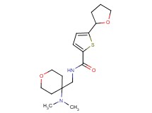 N-{[4-(dimethylamino)tetrahydro-2H-pyran-4-yl]methyl}-5-(tetrahydro-2-furanyl)-2-thiophenecarboxamide