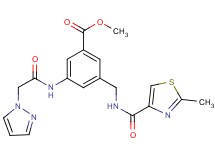 methyl 3-({[(2-methyl-1,3-thiazol-4-yl)carbonyl]amino}methyl)-5-[(1H-pyrazol-1-ylacetyl)amino]benzoate