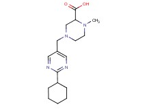 4-[(2-cyclohexylpyrimidin-5-yl)methyl]-1-methylpiperazine-2-carboxylic acid
