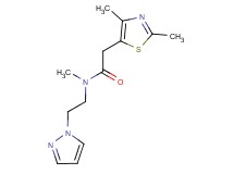 2-(2,4-dimethyl-1,3-thiazol-5-yl)-N-methyl-N-[2-(1H-pyrazol-1-yl)ethyl]acetamide