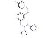 N-cyclopentyl-N-{3-[(4-fluorobenzyl)oxy]benzyl}-1,2,5-thiadiazole-3-carboxamide