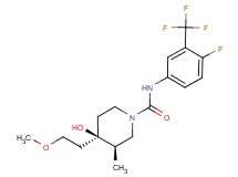 (3R*,4R*)-N-[4-fluoro-3-(trifluoromethyl)phenyl]-4-hydroxy-4-(2-methoxyethyl)-3-methylpiperidine-1-carboxamide