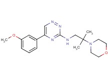 5-(3-methoxyphenyl)-N-[2-methyl-2-(4-morpholinyl)propyl]-1,2,4-triazin-3-amine
