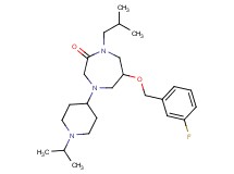 6-[(3-fluorobenzyl)oxy]-1-isobutyl-4-(1-isopropyl-4-piperidinyl)-1,4-diazepan-2-one