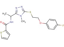 N-[1-(5-{[2-(4-fluorophenoxy)ethyl]thio}-4-methyl-4H-1,2,4-triazol-3-yl)ethyl]-2-thiophenecarboxamide