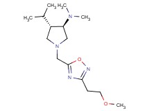 rel-(3R,4S)-4-isopropyl-1-{[3-(2-methoxyethyl)-1,2,4-oxadiazol-5-yl]methyl}-N,N-dimethyl-3-pyrrolidinamine hydrochloride