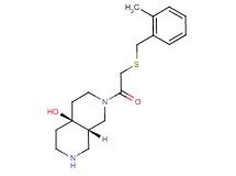rel-(4aS,8aS)-2-{[(2-methylbenzyl)thio]acetyl}octahydro-2,7-naphthyridin-4a(2H)-ol hydrochloride