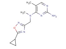 N~4~-[(5-cyclopropyl-1,2,4-oxadiazol-3-yl)methyl]-N~4~,5-dimethylpyrimidine-2,4-diamine