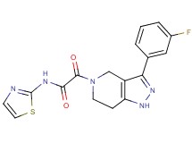 2-[3-(3-fluorophenyl)-1,4,6,7-tetrahydro-5H-pyrazolo[4,3-c]pyridin-5-yl]-2-oxo-N-1,3-thiazol-2-ylacetamide