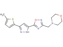 4-({5-[3-(5-methyl-2-thienyl)-1H-pyrazol-5-yl]-1,2,4-oxadiazol-3-yl}methyl)morpholine