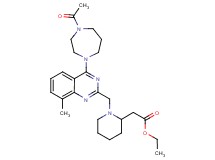 ethyl (1-{[4-(4-acetyl-1,4-diazepan-1-yl)-8-methyl-2-quinazolinyl]methyl}-2-piperidinyl)acetate