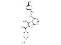 4-[(5-methyl-4-{[(5-methyl-2-furyl)methyl]amino}thieno[2,3-d]pyrimidin-6-yl)carbonyl]-1-piperazinecarbaldehyde