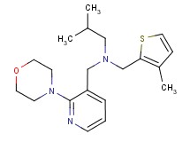 2-methyl-N-[(3-methyl-2-thienyl)methyl]-N-[(2-morpholin-4-ylpyridin-3-yl)methyl]propan-1-amine