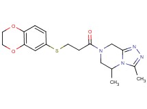 7-[3-(2,3-dihydro-1,4-benzodioxin-6-ylthio)propanoyl]-3,5-dimethyl-5,6,7,8-tetrahydro[1,2,4]triazolo[4,3-a]pyrazine