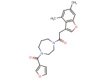 1-[(4,6-dimethyl-1-benzofuran-3-yl)acetyl]-4-(3-furoyl)-1,4-diazepane