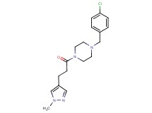 1-(4-chlorobenzyl)-4-[3-(1-methyl-1H-pyrazol-4-yl)propanoyl]piperazine