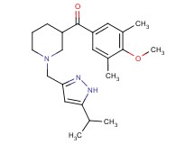{1-[(5-isopropyl-1H-pyrazol-3-yl)methyl]-3-piperidinyl}(4-methoxy-3,5-dimethylphenyl)methanone