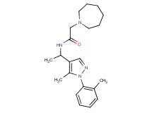 2-(1-azepanyl)-N-{1-[5-methyl-1-(2-methylphenyl)-1H-pyrazol-4-yl]ethyl}acetamide