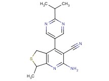 2-amino-4-(2-isopropylpyrimidin-5-yl)-7-methyl-5,7-dihydrothieno[3,4-b]pyridine-3-carbonitrile
