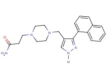 3-(4-{[3-(1-naphthyl)-1H-pyrazol-4-yl]methyl}-1-piperazinyl)propanamide