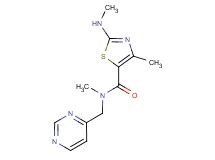 N,4-dimethyl-2-(methylamino)-N-(4-pyrimidinylmethyl)-1,3-thiazole-5-carboxamide trifluoroacetate