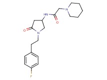 N-{1-[2-(4-fluorophenyl)ethyl]-5-oxo-3-pyrrolidinyl}-2-(1-piperidinyl)acetamide
