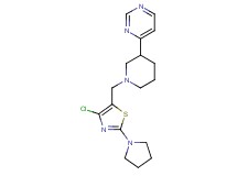 4-{1-[(4-chloro-2-pyrrolidin-1-yl-1,3-thiazol-5-yl)methyl]piperidin-3-yl}pyrimidine