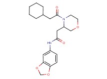 N-1,3-benzodioxol-5-yl-2-[4-(cyclohexylacetyl)-3-morpholinyl]acetamide