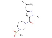 1-[(3-isobutyl-1-methyl-1H-pyrazol-5-yl)carbonyl]-4-(methylsulfonyl)-1,4-diazepane