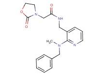 N-({2-[benzyl(methyl)amino]-3-pyridinyl}methyl)-2-(2-oxo-1,3-oxazolidin-3-yl)acetamide