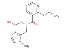 N-(2-hydroxyethyl)-N-[(1-methyl-1H-imidazol-2-yl)methyl]-4-propylpyrimidine-5-carboxamide